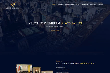 Criação de site para o escritório Vecchio & Emerim Advogados