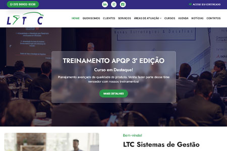 Criação de site para LTC Sistemas de Gestão para Empresas